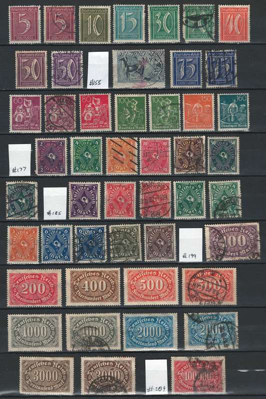 Germany 1921  1923 (to Scott #209)
