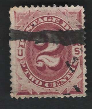 USA Scott 1891 Post Due (#J23) 2c Bright Claret  Used