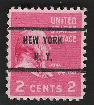USA 1938 Pres. Issue Scott #806 2c (New York pre-cancel).