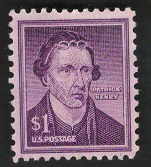 USA 1954-68 Liberty Issue: Patrick Henry. Scott #1052 (MOGH)