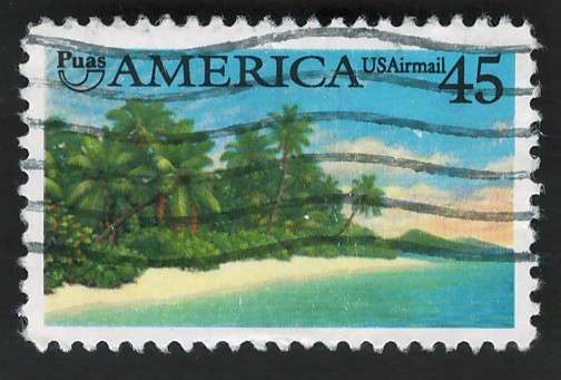 USA Scott Air Post 1990 Tropical Coast Scott #C127 45c. Price R5