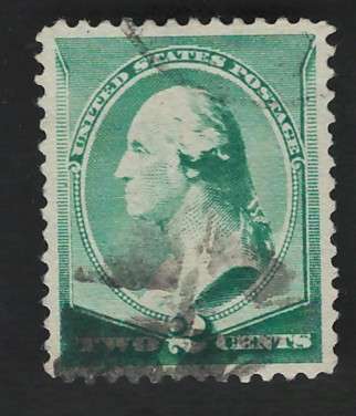USA Scott 1887 #213 2c Bright Green. Price R9