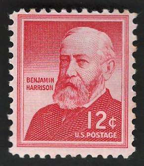 USA 1954-68 Liberty Issue: Benjamin Harrison. Scott #1045 (MPGH). Price R6