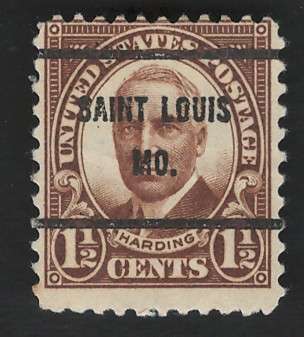 USA 1930  Harding Scott #684 1½c (Saint Louis pre-cancel). Price R7