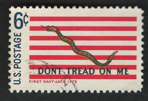 USA 1968 Historic Flags: First Navy Jack 1775. Scott #1354