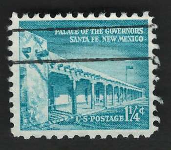 USA 1954-68 Liberty Issue: Palace of the Governors, Santa Fe. Scott #1031A. Price R4