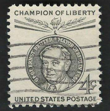 USA 1959 Champions of Liberty: Ernst Reuter, Mayor of Berlin. Scott #1136