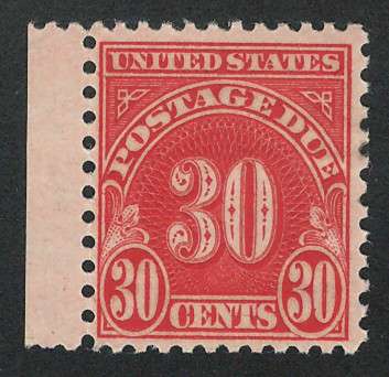 USA Scott 1931 Post Due (#J85a) P11x10½  30c Dull Carmine (MOGH). Price R13
