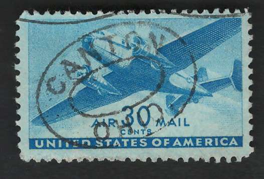 USA Scott Air Post Twin-motored Transport 1941-44  #C30 30c Blue. Price R1.30