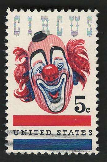 USA 1966 American Circus: Clown. Scott #1309