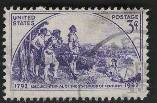 USA 1942 Daniel Boon and Frontiersmen Scott #904 3c Violet.