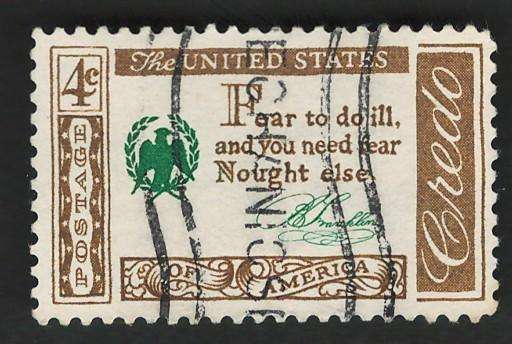USA 1960-61 American Credo: Benjamin Franklin Quotation. Scott #1140