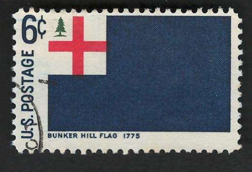 USA 1968 Historic Flags: Bunker Hill 1775. Scott #1351