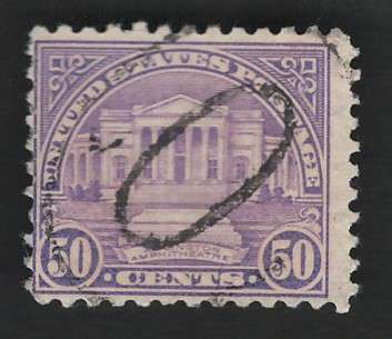 USA 1931 (P11x10½) Scott #701 50c Red Lilac. Price R5