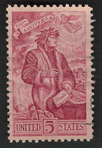 USA 1965 Italian Poet Dante Alighieri. Scott #1268