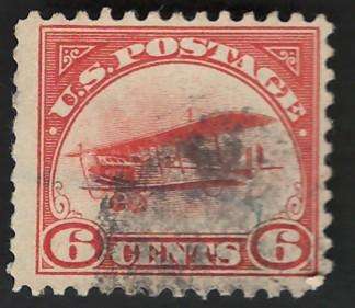 USA Scott Air Post #C1 1918 6c Orange