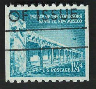 USA 1954-80 (P10 Vert) Palace of the Govenors, Santa Fe. Scott #1054A