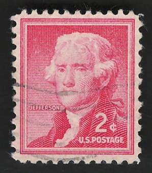 USA 1954-68 Liberty Issue: Thomas Jefferson. Scott #1033. Price R4