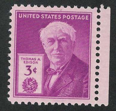 USA 1947 Thomas E. Edison Scott #945 (MOGH). Price R6