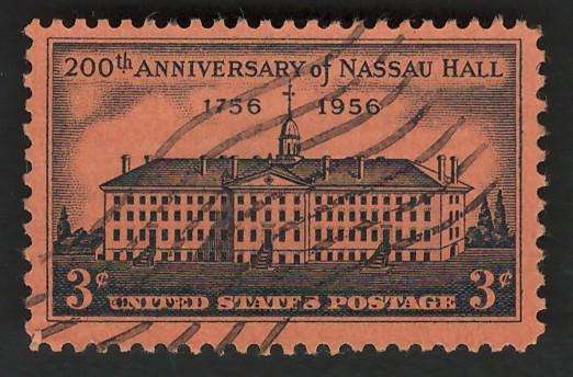 USA 1956 Nassau Hall, Princeton, NJ. Scott #1083