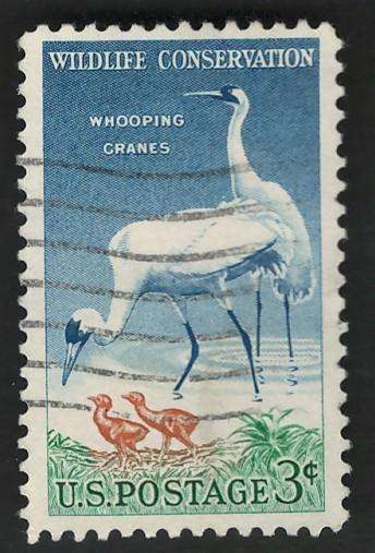USA 1957 Wildlife Conservation: Whooping Crane. Scott #1098