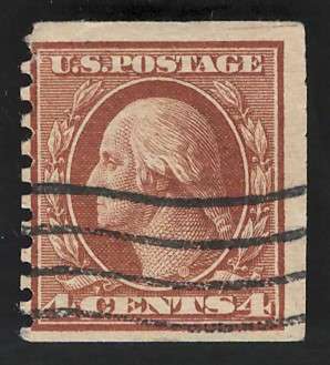 USA-Scott 1916/22  (P10 Vert.) #495 4c Orange Brown. Price R24 (cv R136)