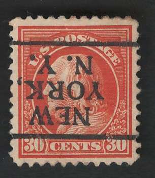 USA-Scott 1917/19  P11 #516 30c (Inverted New York pre-cancel). Price R15