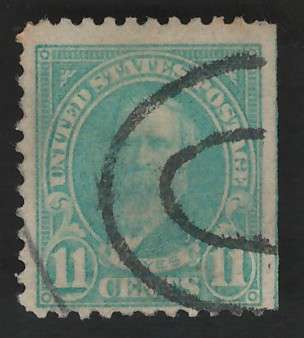 USA 1922/25  (P11) Scott #563 11c Light Bluish Green. Price R11