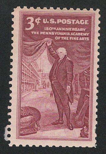 USA 1955 Charles Wilson Peale in his Museum (MNH). Scott #1064