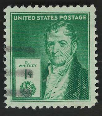 USA 1940 Eli Whitney (American Inventors) Scott #889 1c.