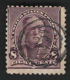 USA 1890/93 Scott #225 8c Lilac. Price R33 (cv R331)