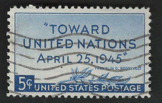 USA 1945 Towards United Nations Scott #928.