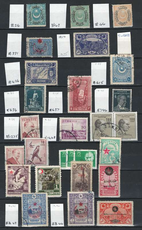 Turkey General Issues & Various Overprints1869 etc
