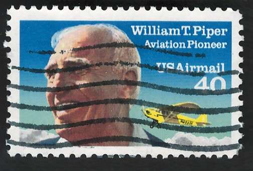 USA Scott Air Post 1991 William T. Piper, Piper Cub Scott #C129 40c