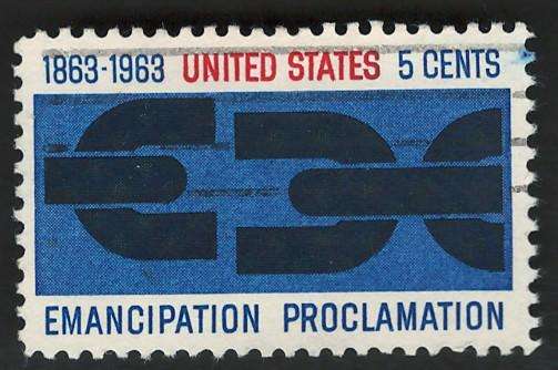 USA 1963 Emancipation Proclamation: Severed Chain. Scott #1233