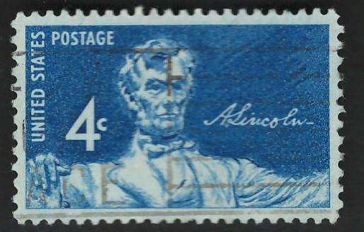 USA 1958 Lincoln by Daniel Chester French. Scott #1116