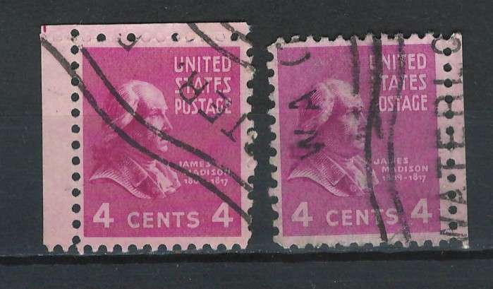 USA 1938 Pres. Iss. Scott #808 4c (Bright Rose Purple & Mauve). Price R2