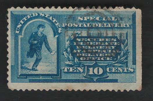 USA Scott Spec Del 1885 (#E1) 10c Blue