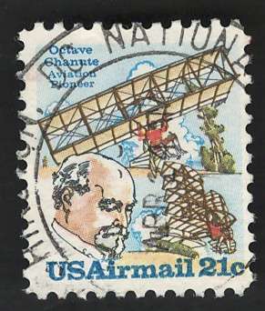 USA Scott Air Post 1979 Biplane Hang gliders & Chanute #C94 21c. Price R5