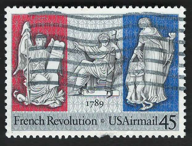 USA Scott Air Post 1989 Liberty, Equality and Fraternity Scott #C120 45c