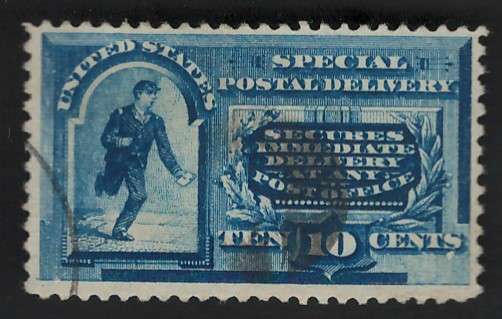 USA Scott Spec Del 1894 (#E4) 10c Bright Blue. Price R85 (cv R1,850)