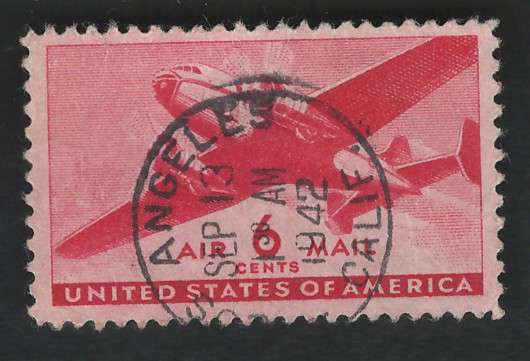 USA Scott Air Post 1941-44  #C25 6c Carmine