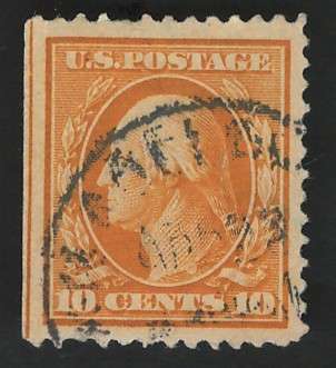 USA-Scott 1910/11 #381 10c Orange Yellow