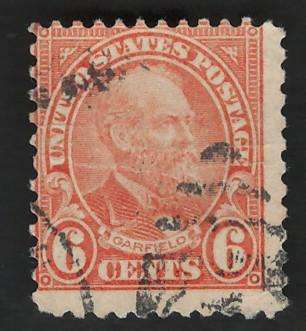 USA Scott 1926/34 (P11x10½) #638 6c Orange Yellow. Price R5