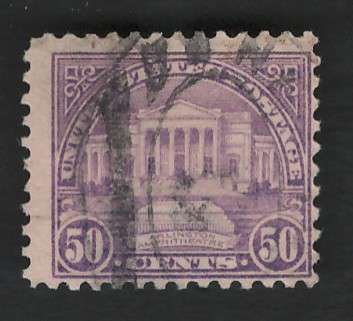 USA-1922/25  (P11) Scott #570 50c Lilac. Price R11