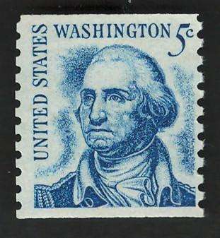 USA 1966-81 Prominent Americans (P10 Vert.): Washington (Redrawn) (MNH). Scott #1304A