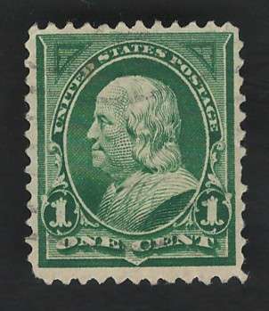 USA Scott 1897-1903 #279 1c Dark Yellow Green