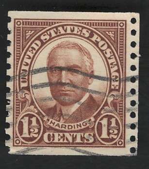 USA 1930  Harding (P10 Vert) Scott #686 1½c Brown