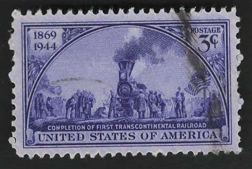 USA 1944 Golden Spike Ceremony Scott #923 3c.