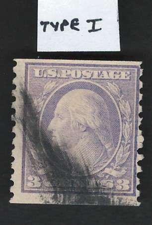 USA-Scott 1916/22  P10 Vert. #493 3c Violet Type I. Price R15 (cv R97)